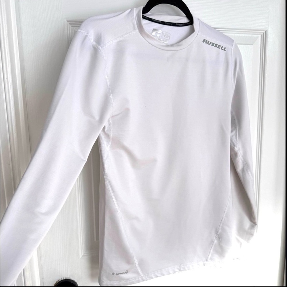 Russell Athletic White Warm Base Layer Top